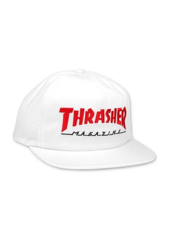 THRASHER white Thrasher Magazine Logo Two-Tone Hat White 00E9EAC2804123GS_1
