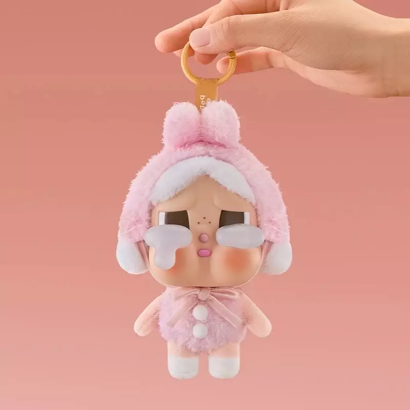 POP MART CRYBABY Crying Again Series - Vinyl Face Plush Pendant Selected Pink I'll Give You My Love