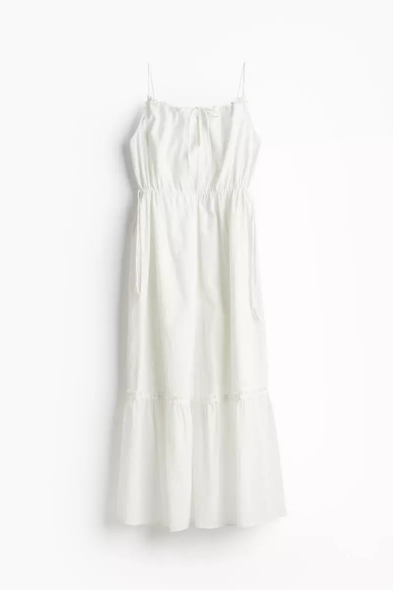 Drawstring-detail dress