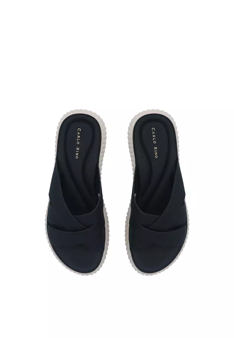 Black Flexi Cloud Sandals