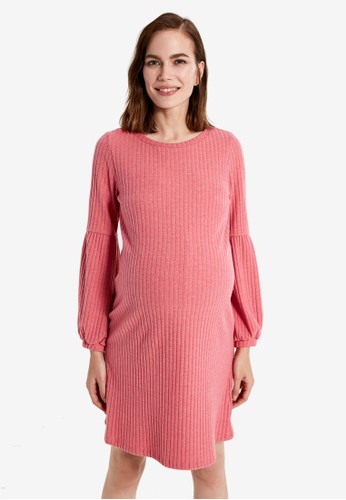 Jual Lc Waikiki Figured Balloon Sleeve Maternity Dress Original Zalora Indonesia