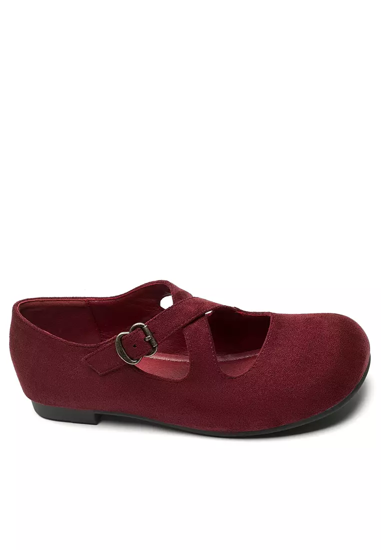 Discount on Twenty Eight Shoes  shoes - SKU: Round Toe Cross Strap Suede Mary Jane Shoes WW2188-11