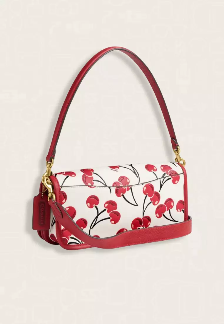 Coach Dinky Bag With Cherry Print Chalk Multi
