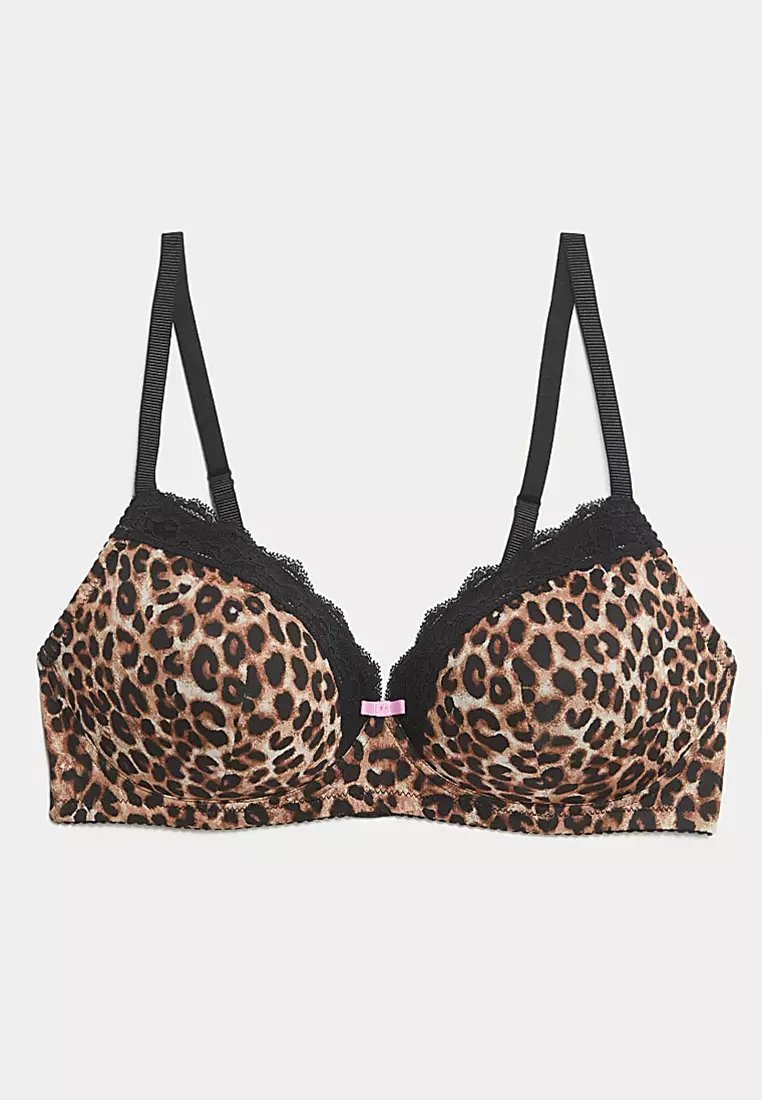 Lace Trim Non-Wired T-Shirt Bra