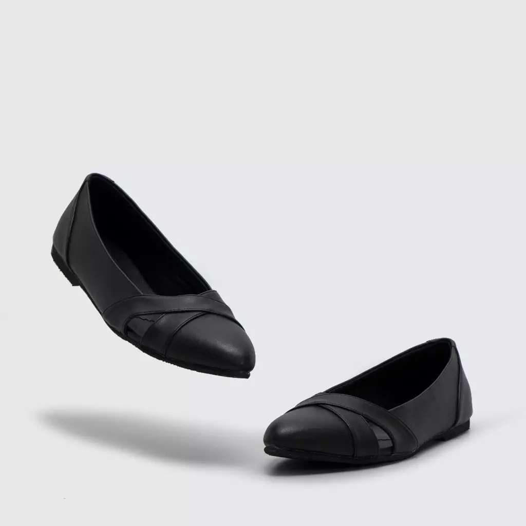 Adorableprojects - Ascot Flat Shoes Black - Sepatu Wanita