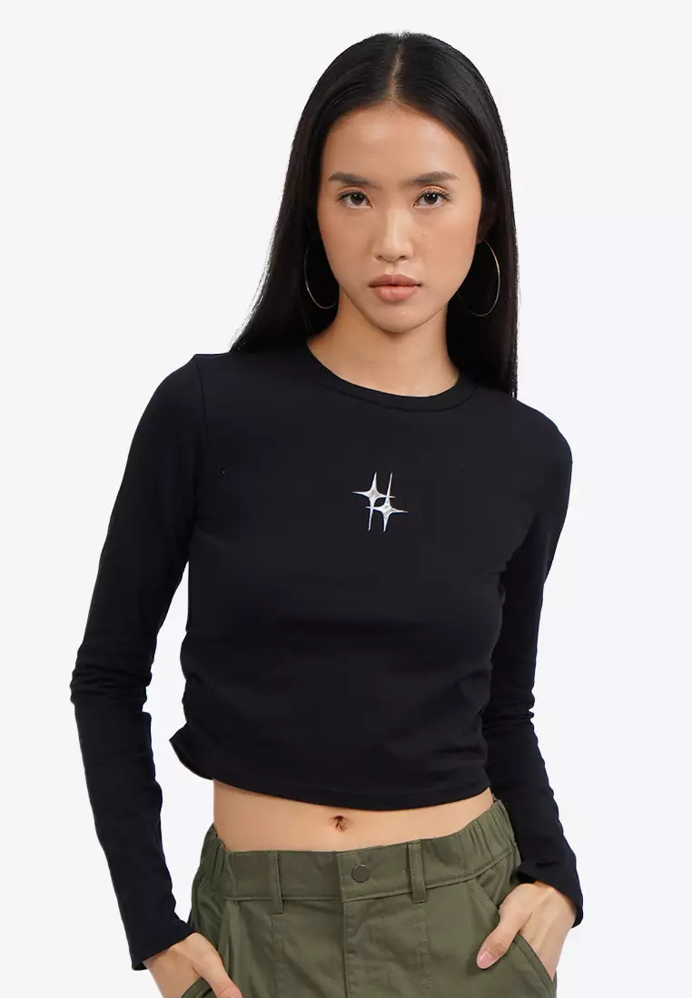 Long Sleeve Top with Side Ruched