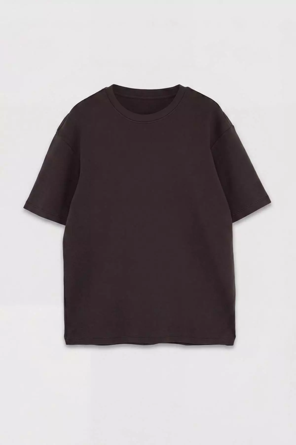 Buy Trendyol Brown Premium Wardrobe Essentials Drop Shoulder Regular ...