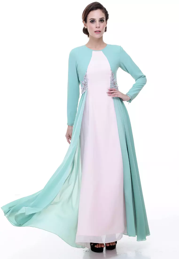 green emerald velvet dress Mint Breeze Gown | Liylah