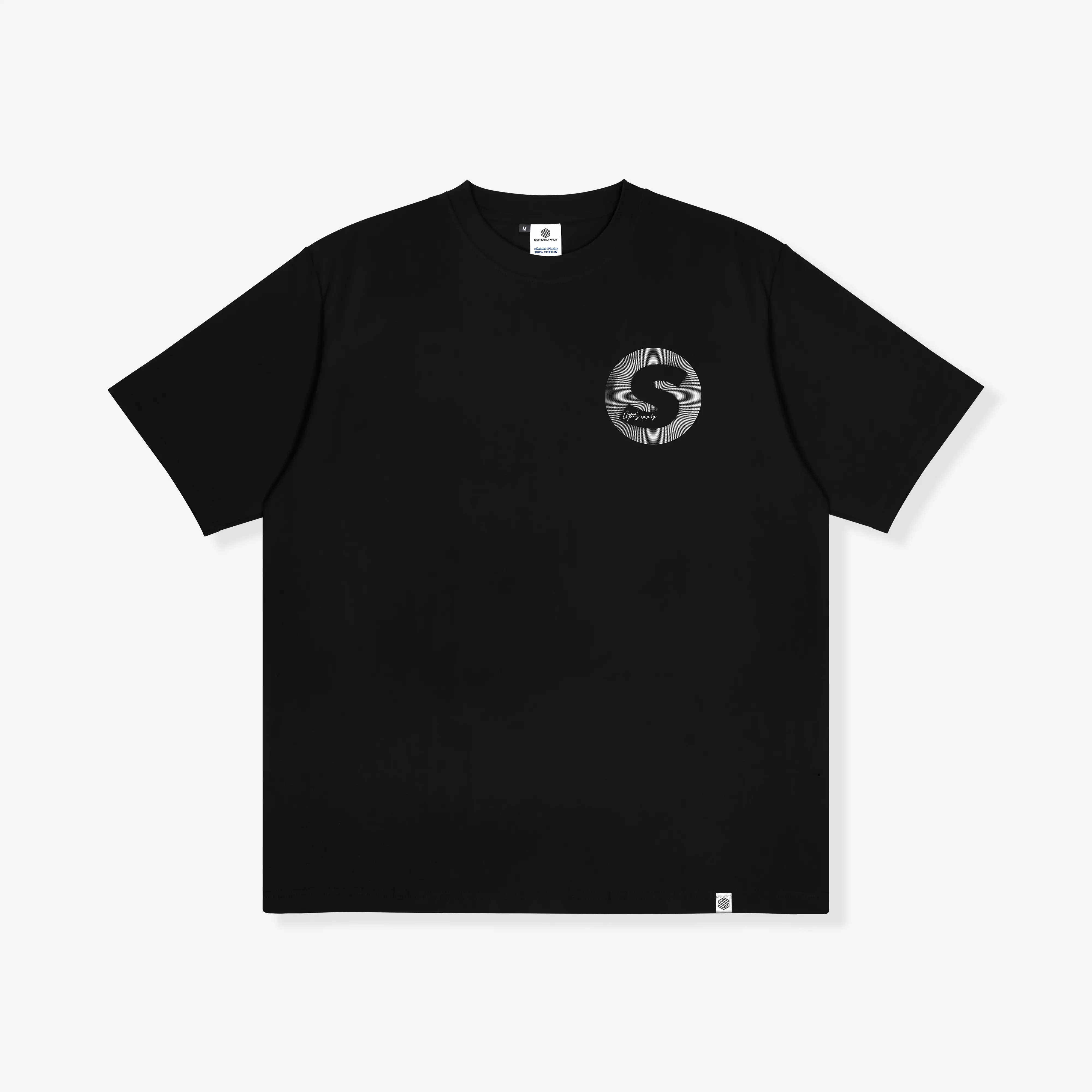 OOTDSUPPLY Reguler Tshirt 24s Spectrum Round Black & White | Kaos Pria & Wanita TS068