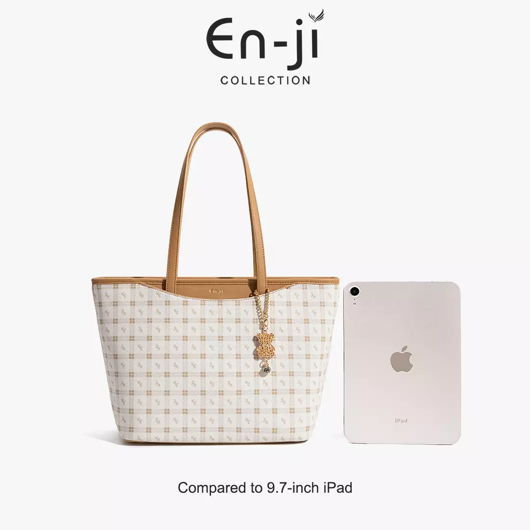 En-Ji Sonari Totebag Wanita Warna Biscuit