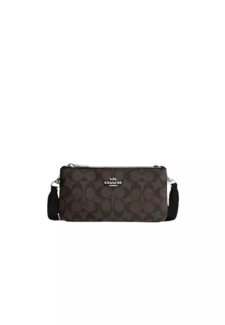 Coach black and silver crossbody Clearance