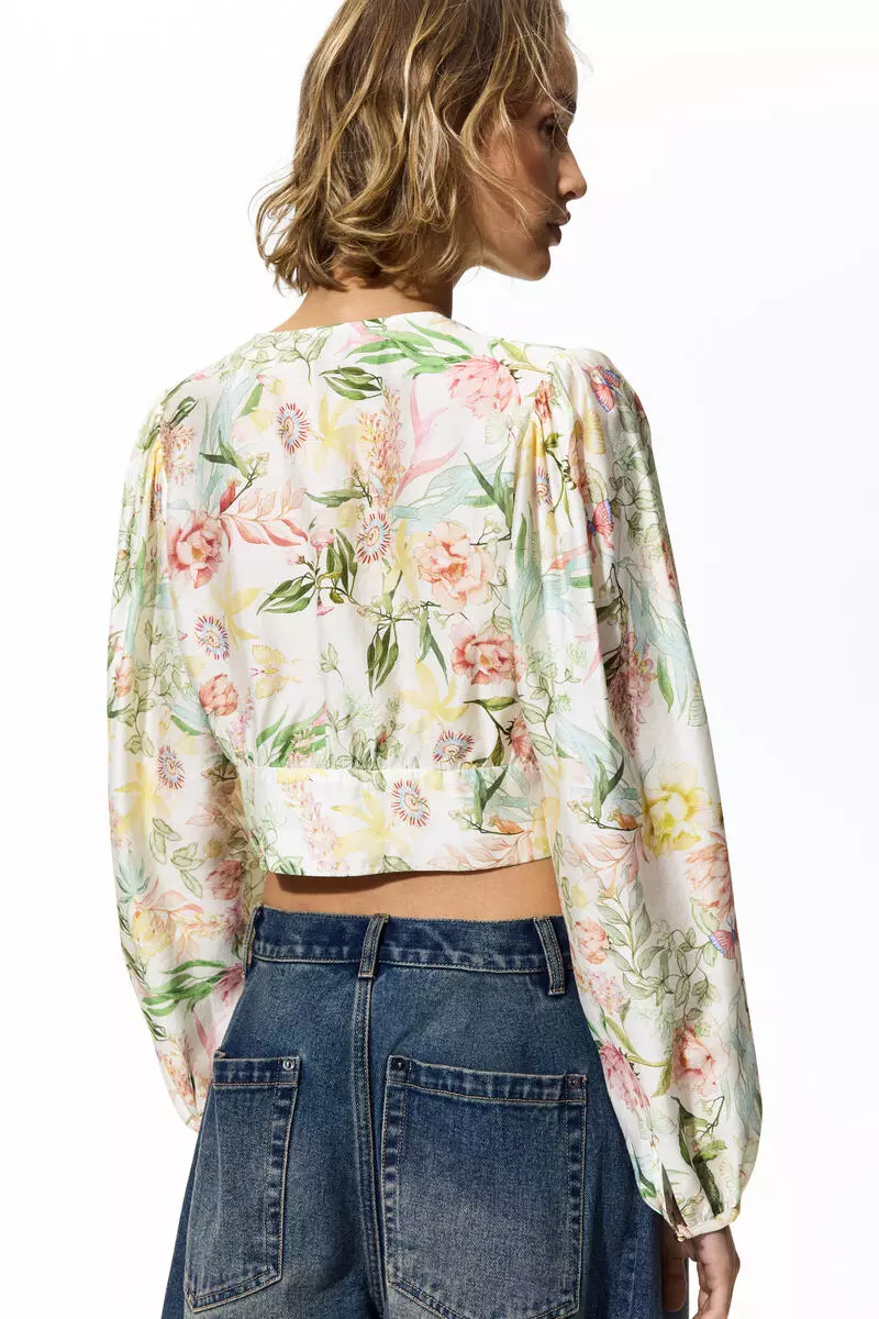 V-neck blouse