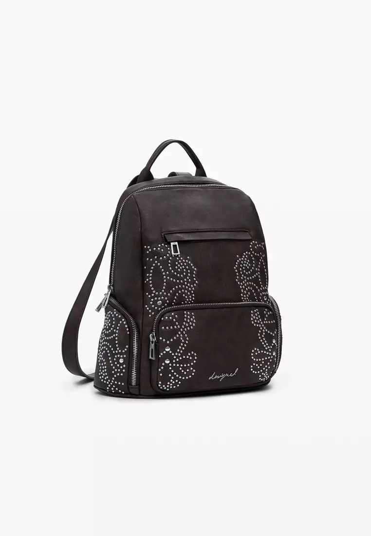 Small backpack with studded pockets