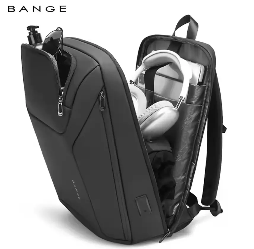 BANGE BG7802 Tas Ransel Tas Laptop Pria Backpack Pria 15.6 Inch-BLACK