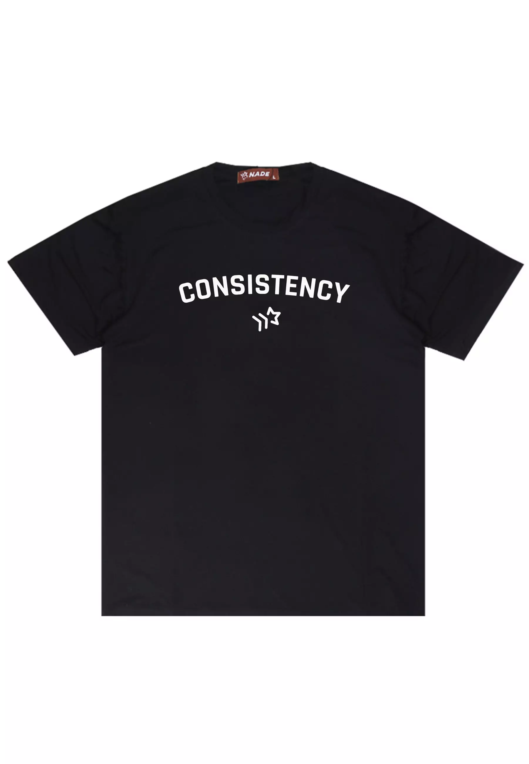 NTD23 kaos gym ketat stretch pria anti kusut cepat kering lightweight nade japan consistency hitam