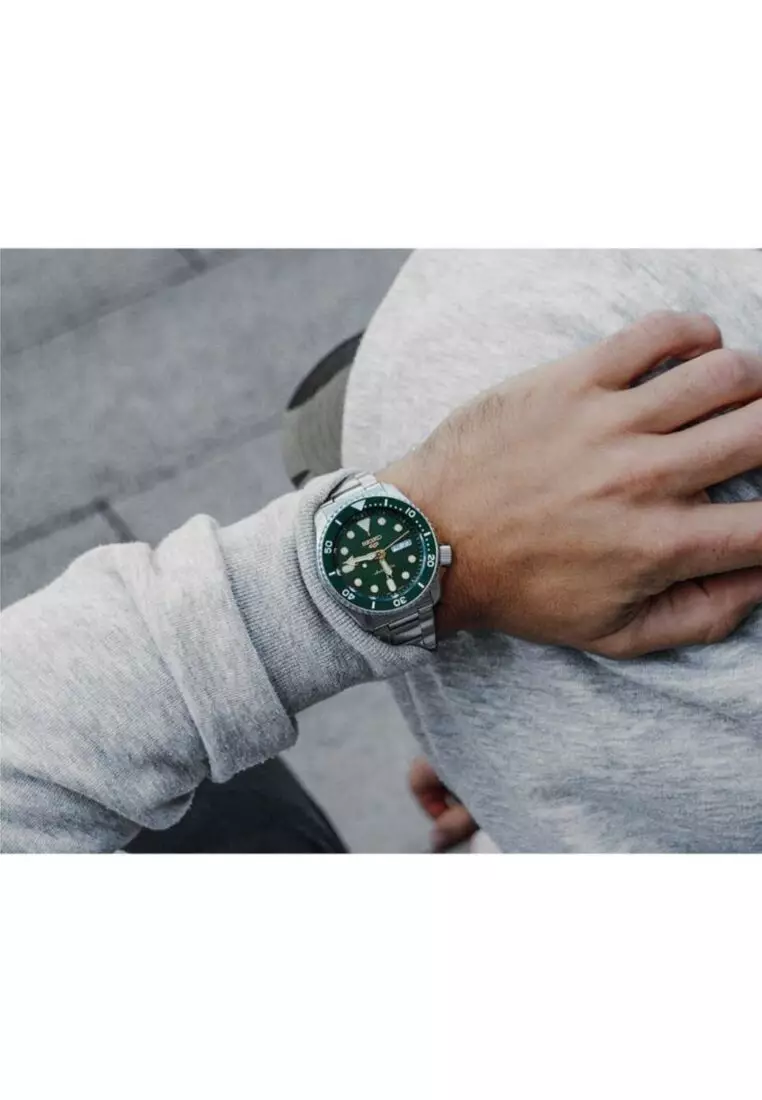 Superman SRPD63K1 Automatic 100M Jade Green Dial Stainless Steel Bracelet Gents Watch
