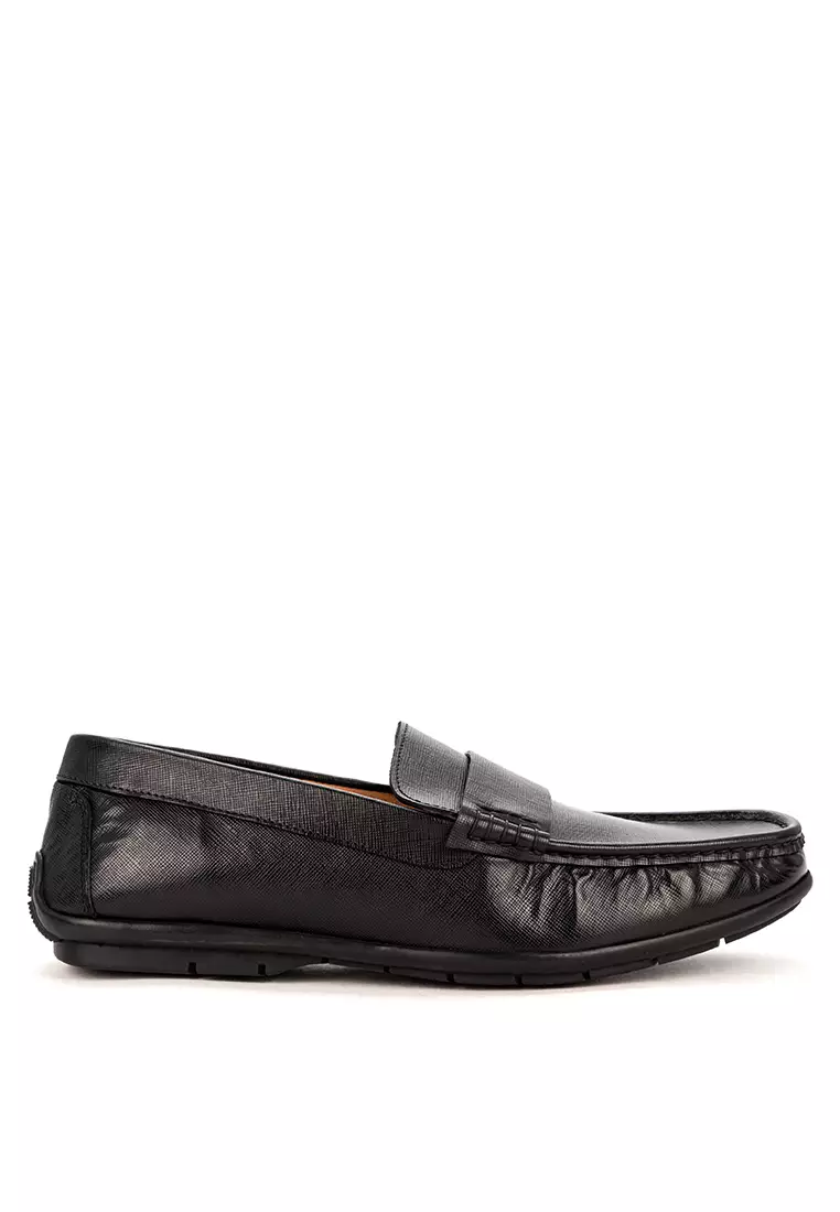Perry Black Driving Loafer Shoes