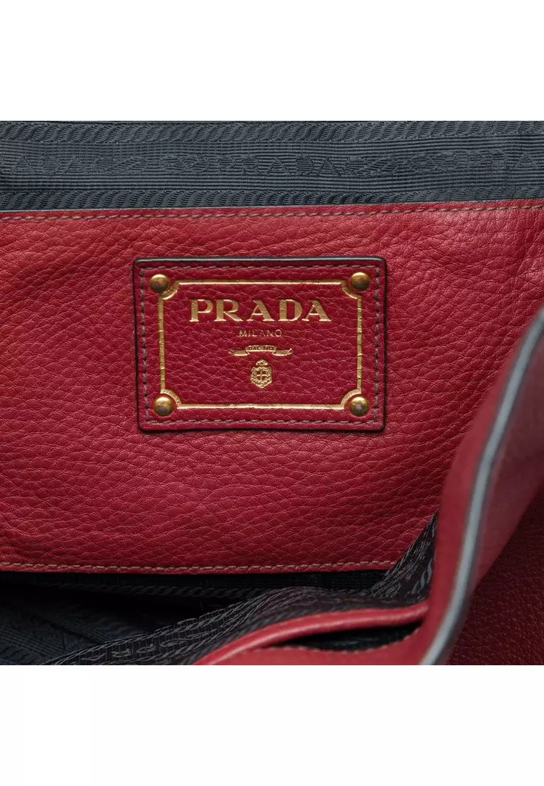 Pre-Loved Prada Vitello Daino Open Convertible Tote
