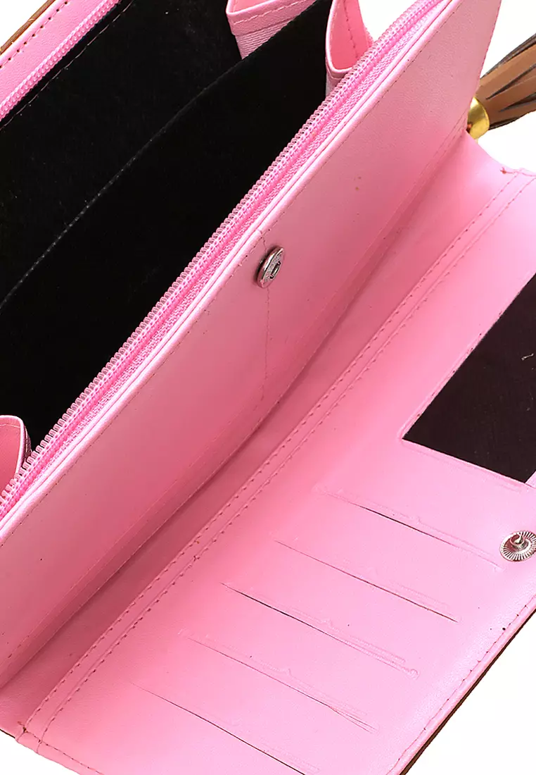 Dive Dompet Panjang Wanita Cat Ribbon Wallet Casual Many Slot Material Kulit Leather ORIGINAL - Brown