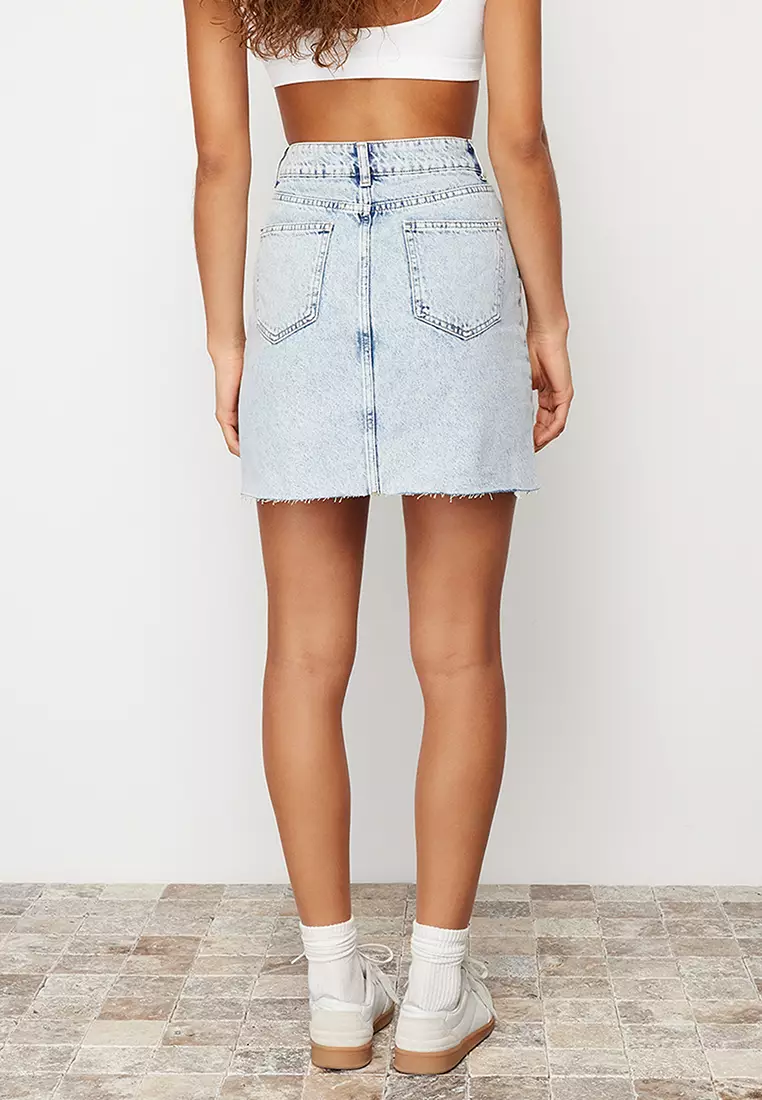 High Waist Denim Skirt