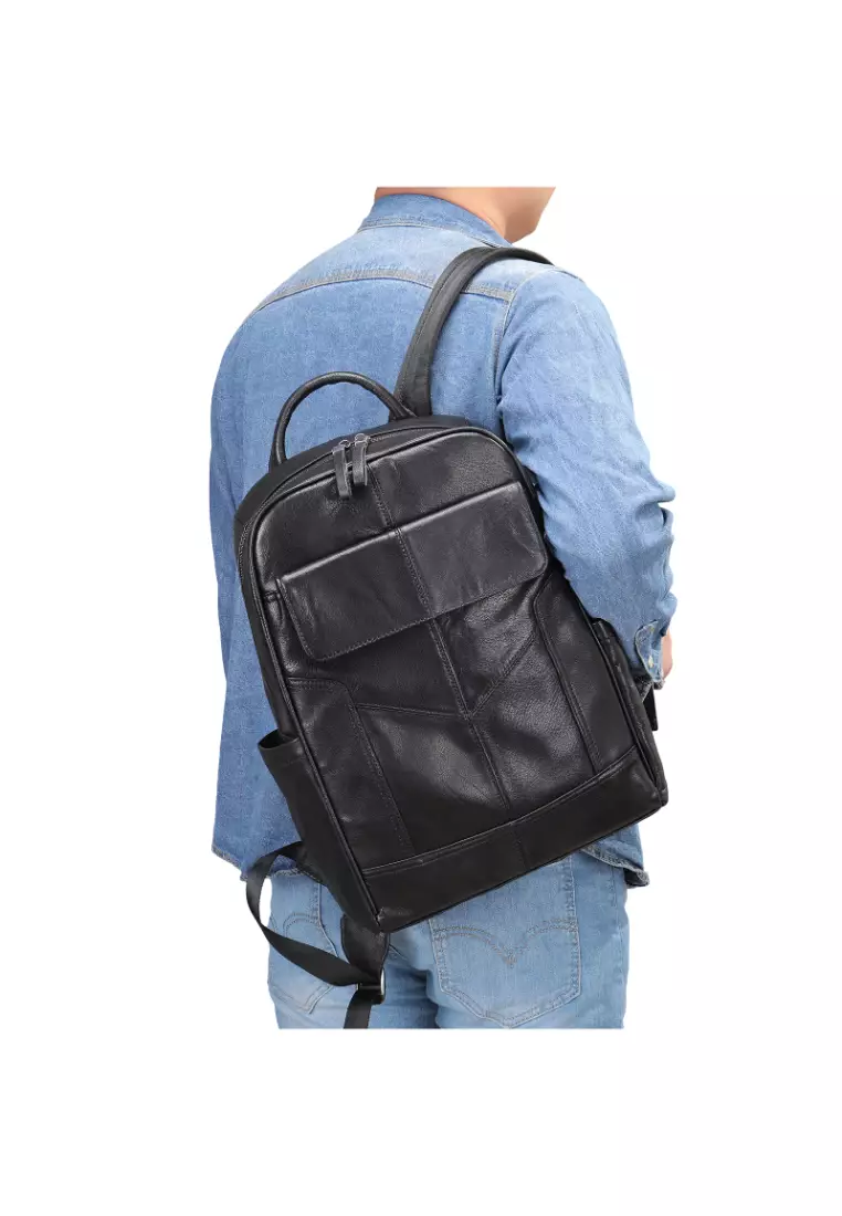Buy Lara New Arrival Genuine Leather Men's Backpack Men's Bag