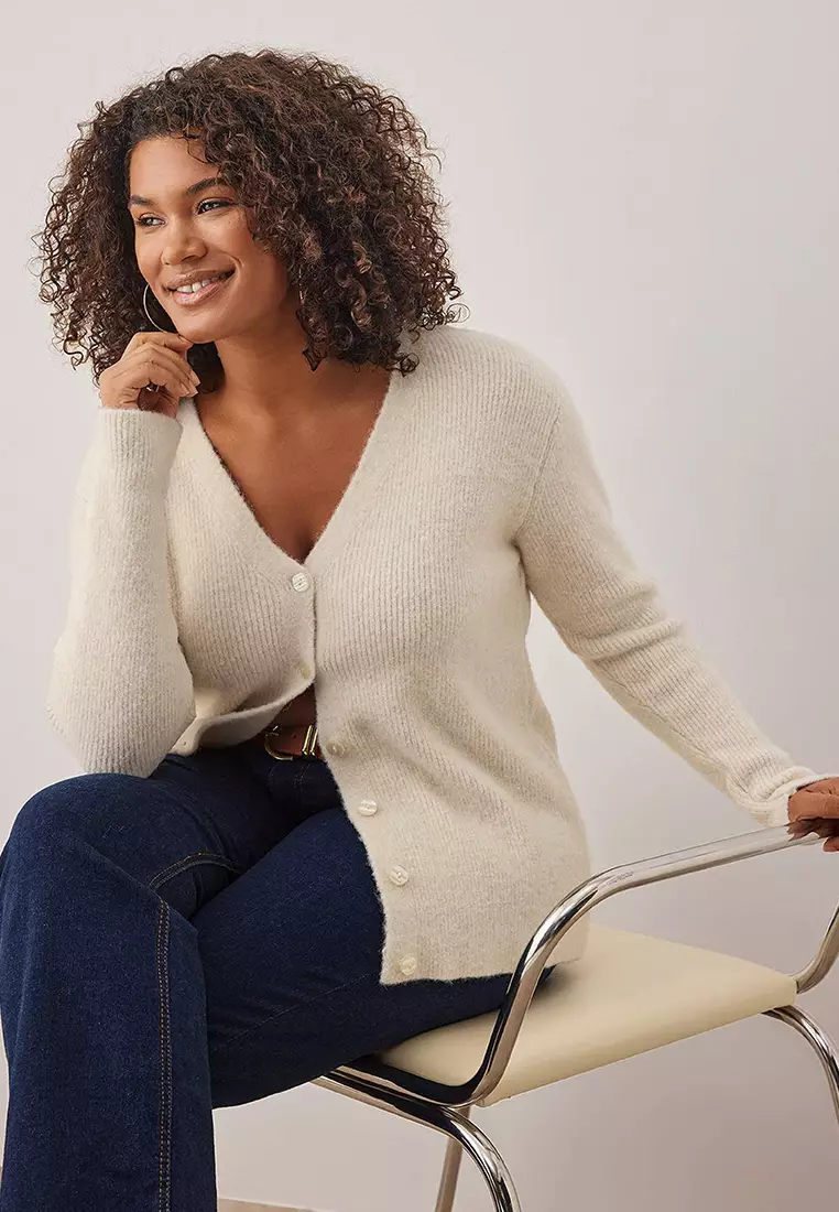 Plus Size V-Neck Cardigan
