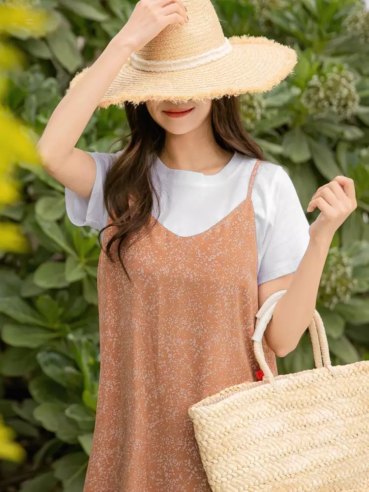 Faux two piece dress clearance