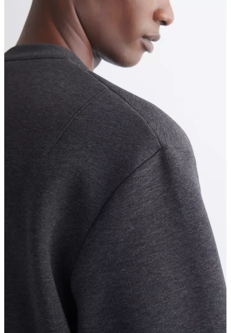 SCUBA-JERSEY CREW-NECK CARDIGAN