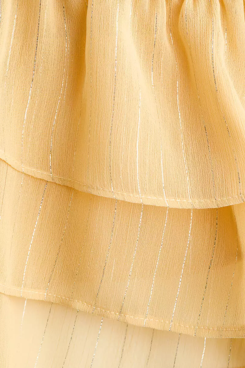Frill-trimmed chiffon top