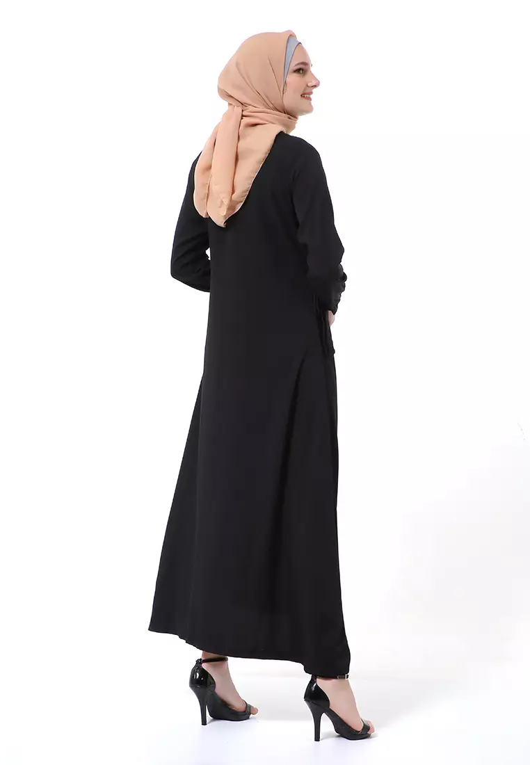 Palupi Dress Gamis Muslimah Wanita Lengan Panjang Regular Fit High Quality - Coksu