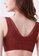 ZITIQUE red Women's 3/4 Cup Front Buckle Thin Pad Bra - Dark Red 29FDCUS30BA87BGS_2