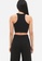 Monki black Cropped Ribbed Tank Top 7F481AABCF1534GS_2
