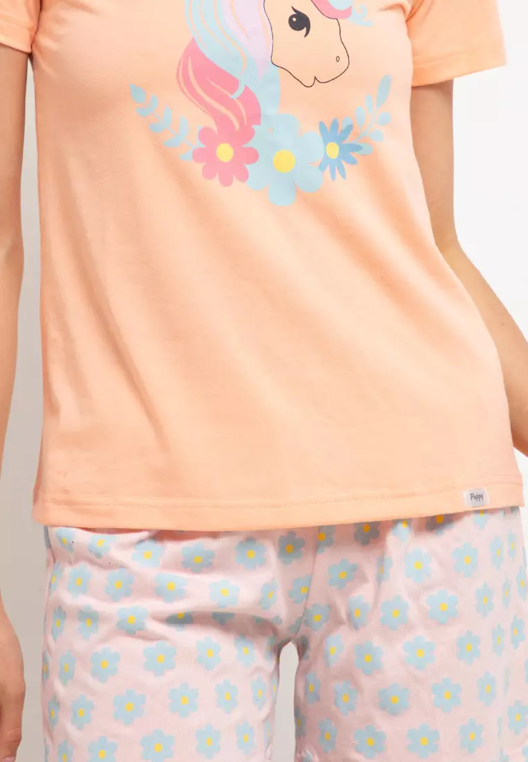 Pyjama Pijama Short Sleeve Short Pants Sleepwear