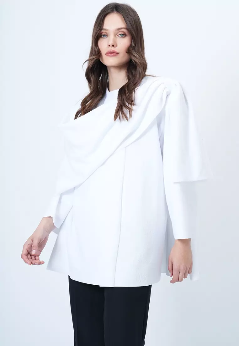 Shawl Detailed Fleece Jacket