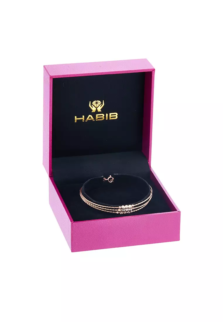 HABIB 585/14K Rose, Yellow and White Gold Bracelet 714-BRCAL3F C01-L(R)