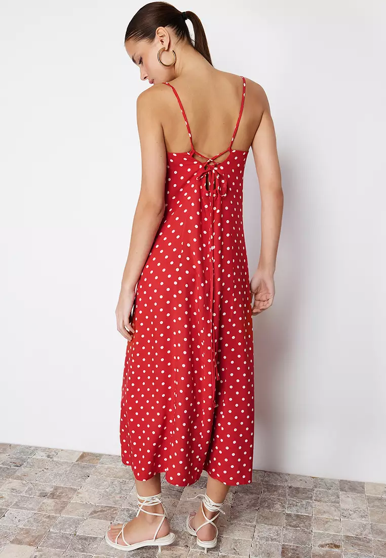 trendyol polka dot dress