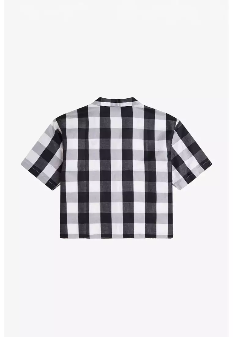 Fred Perry G9193 Monochrome Check Shirt (White)