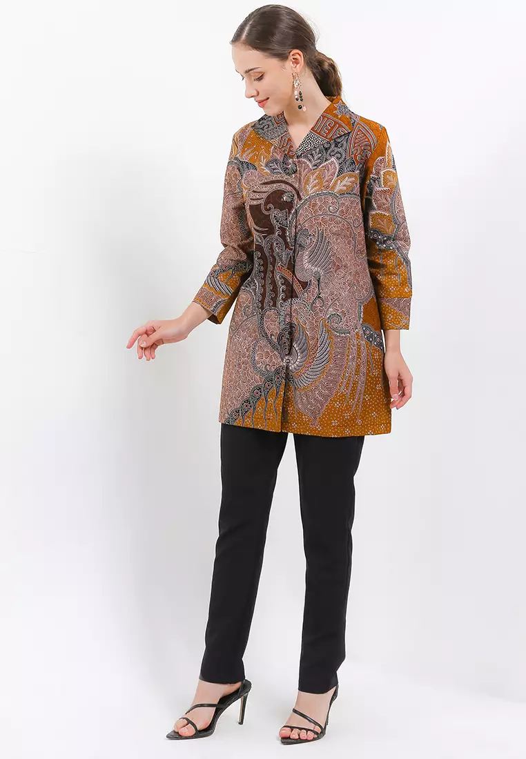 BATIK TALENTA EXCLUSIVE batik wanita blous TRKTA YELLOW
