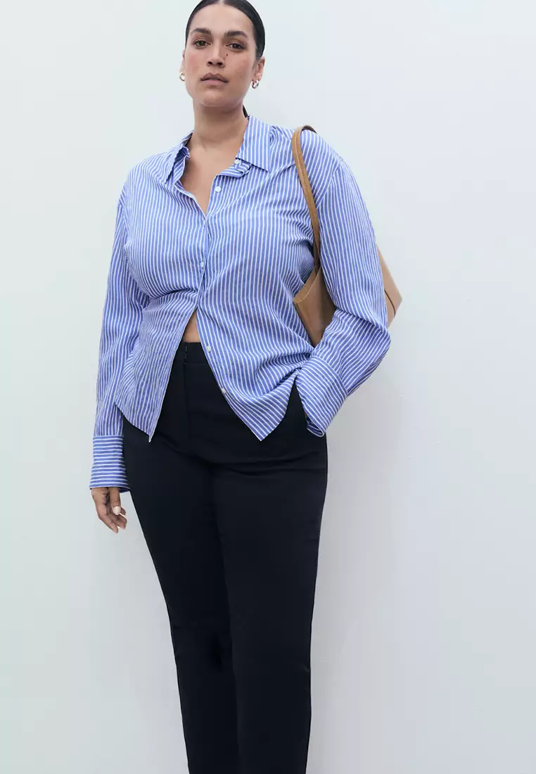 Straight-Cut Crop Trousers