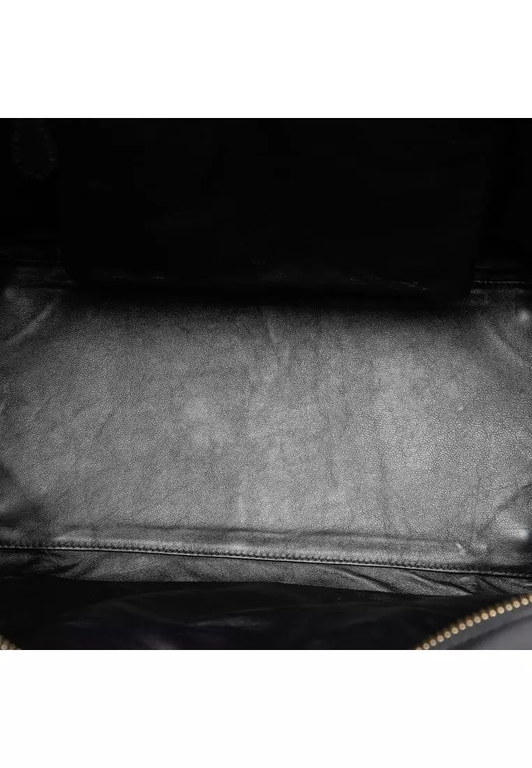Pre-Loved Celine Mini Canvas Leopard Print Luggage Tote