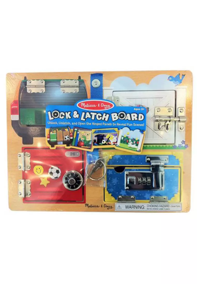 Melissa and doug on sale latches board