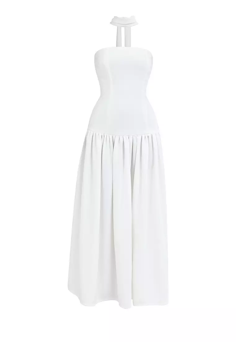 Amaya Bandeau Drop Waist Maxi Dress