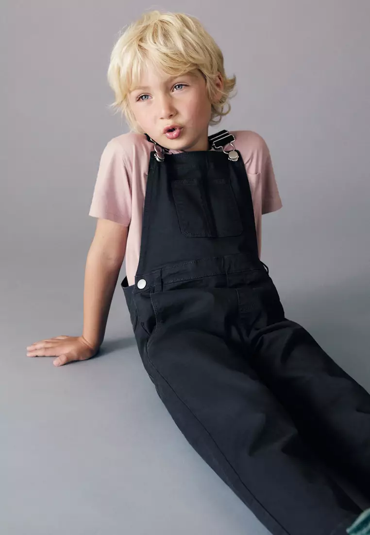 Straight Denim Dungaree Jumpsuit