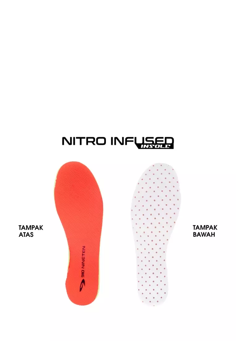 910 Nineten Haze Strike Knit Sepatu Lari - Hitam/Merah/Ungu