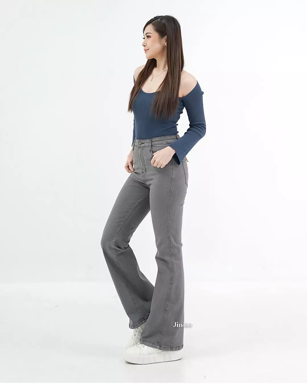 Highwaist Stretch Cutbray Pocket Jeans 711 HANGOUT