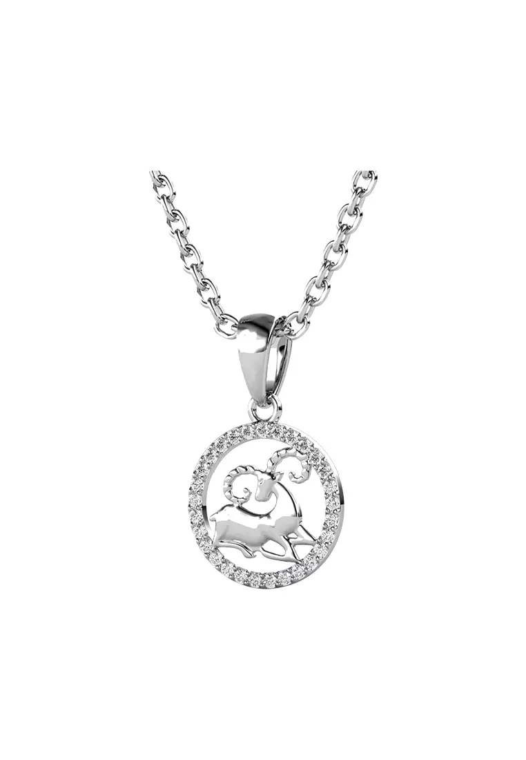 Circlet Aries Pendant - Kalung Crystal Swarovski by Her Jewellery