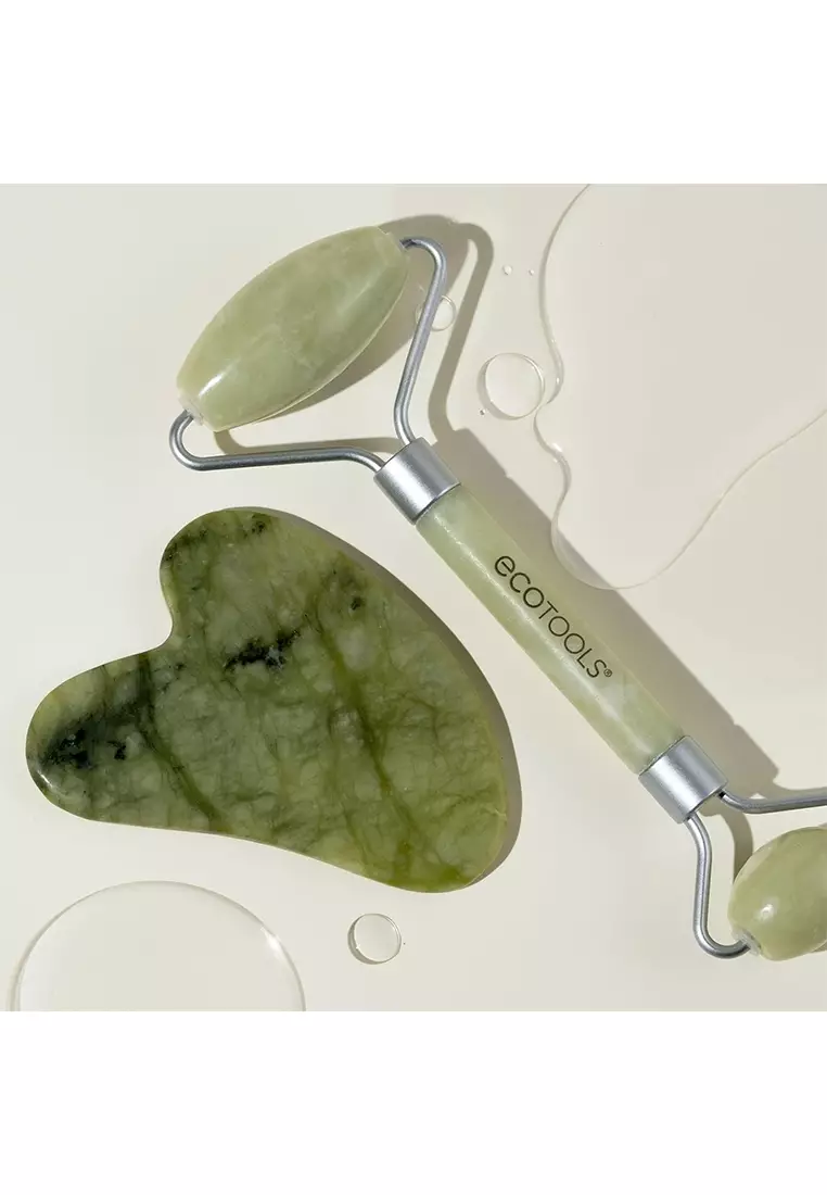 EcoTools Jade Stone Facial Roller and Gua Sha Set