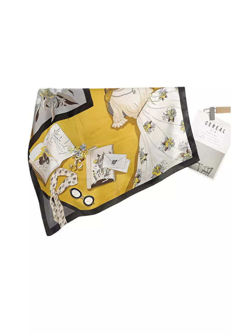 Luxury Silk Ladies' Large Scarf, Sun-Proof Crepe Satin, Premium Souvenir.