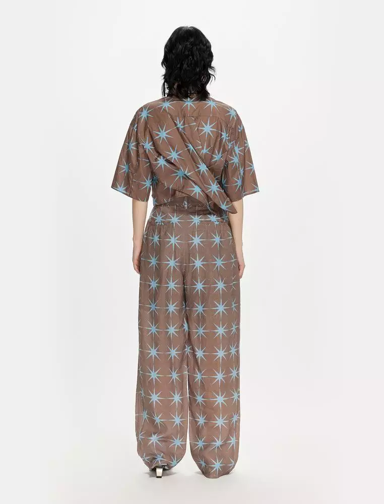 Loose Star Pattern Everyday Casual Short Sleeve Shirt