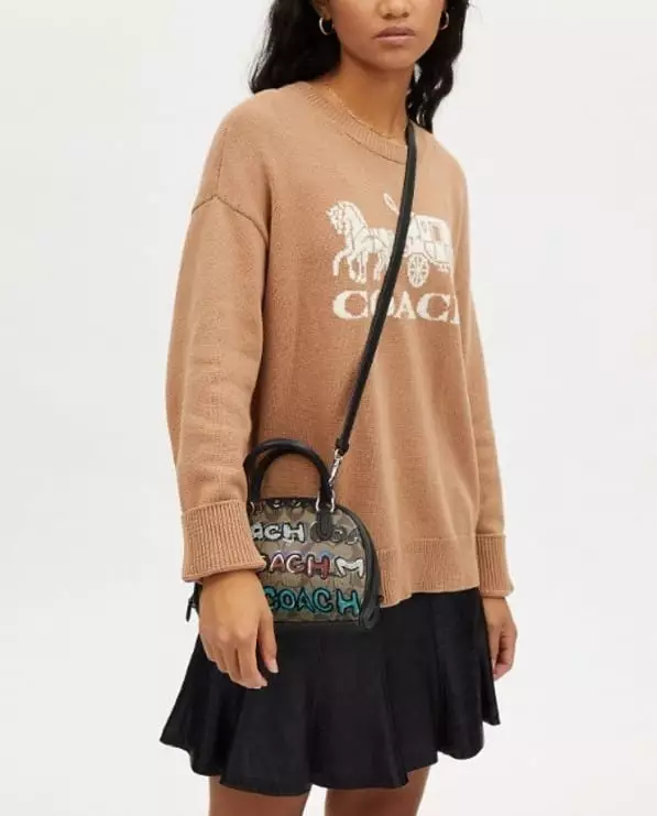 CM095 Signature Serf X Mint Sydney Satchel Khaki Multi